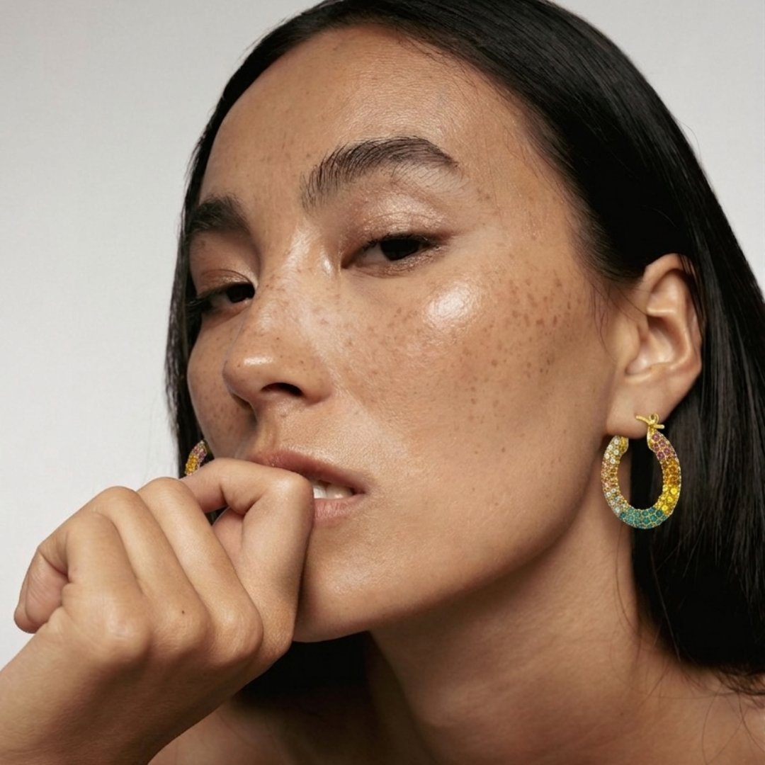 The Prism Pave Hoop