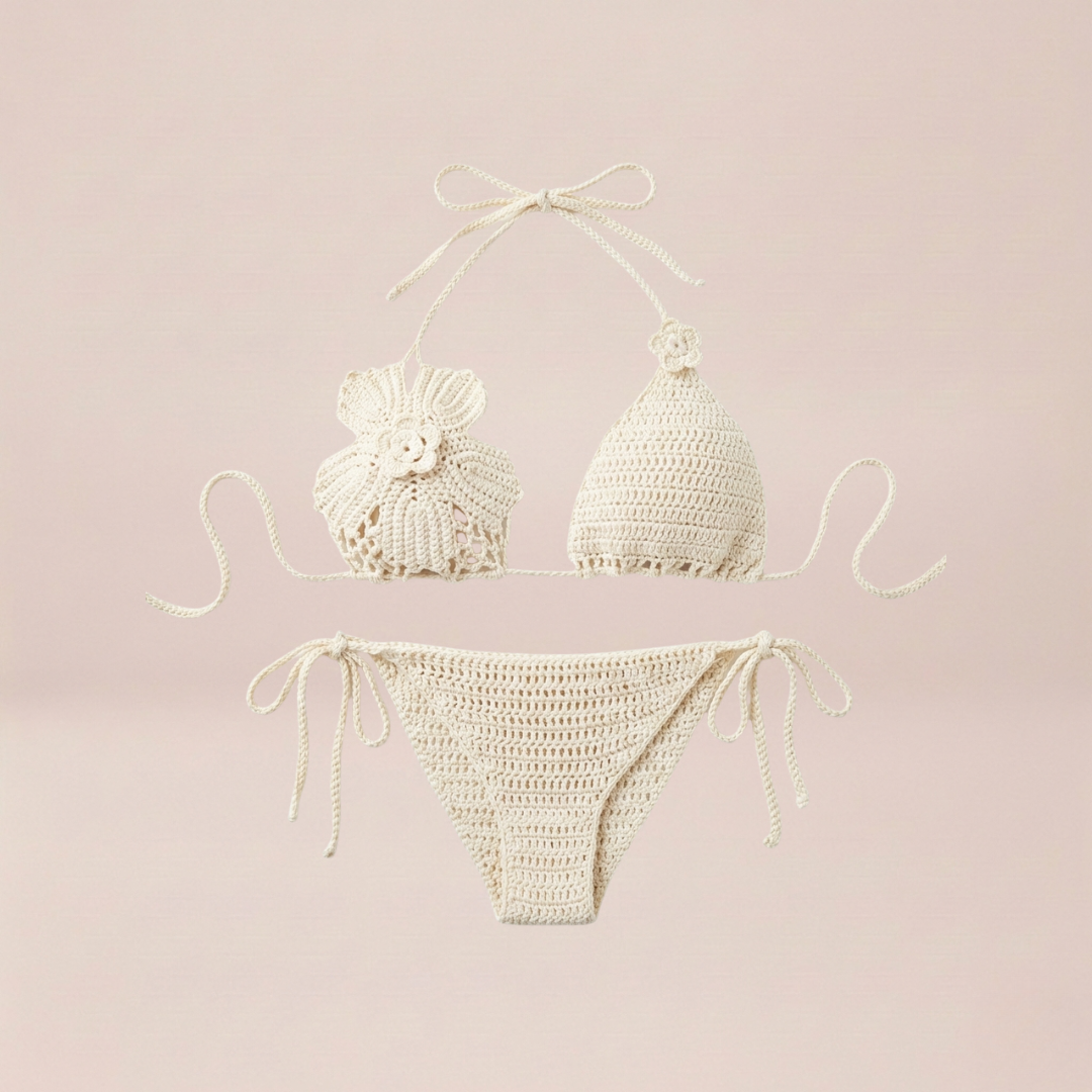 Crochet Halter Bikini Set