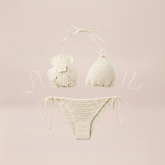Crochet Halter Bikini Set