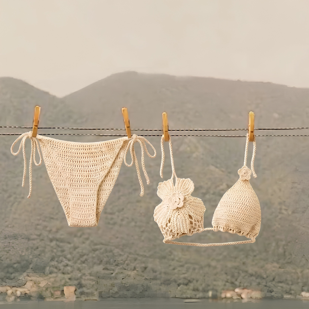Crochet Halter Bikini Set
