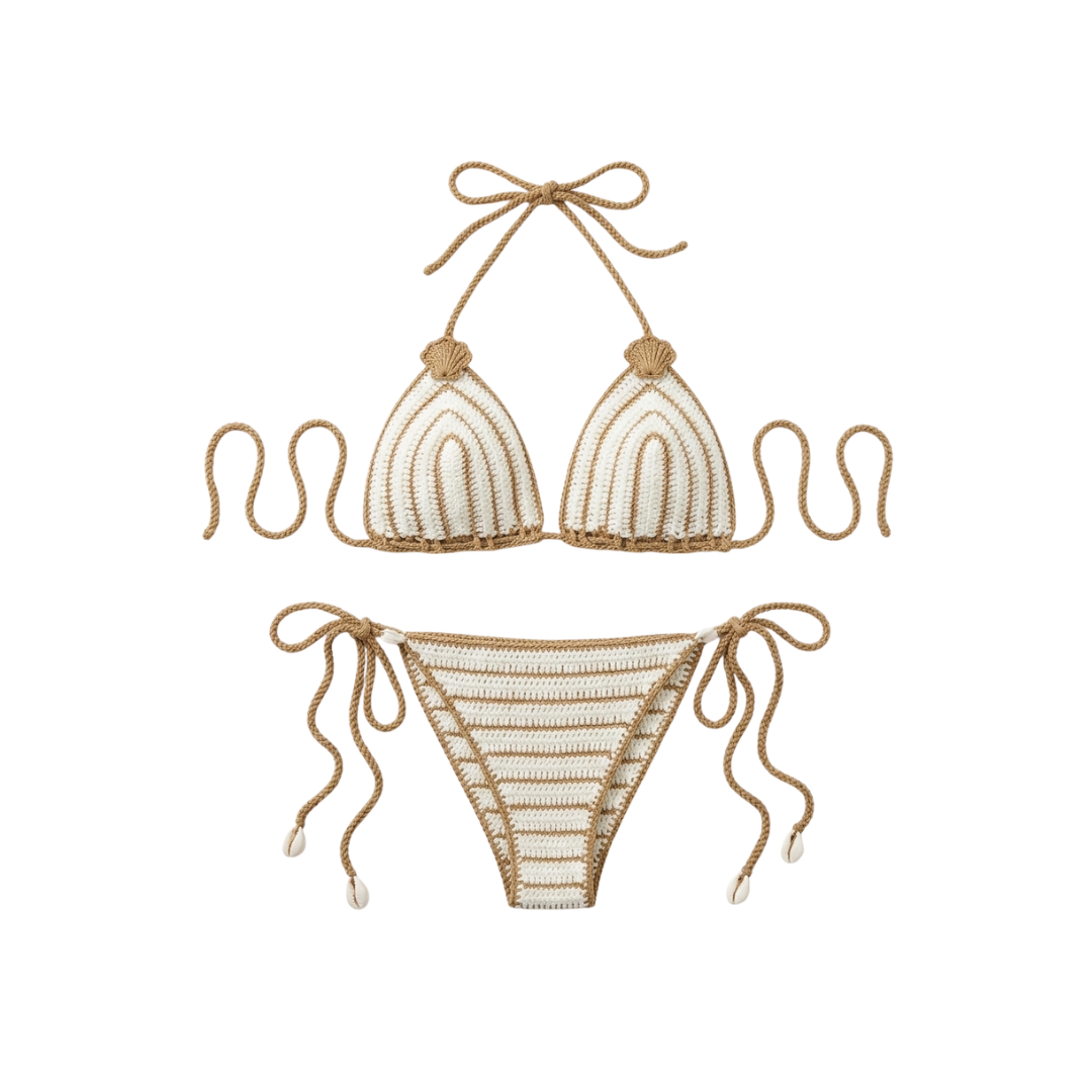 Two-Tone Crochet Bikini
