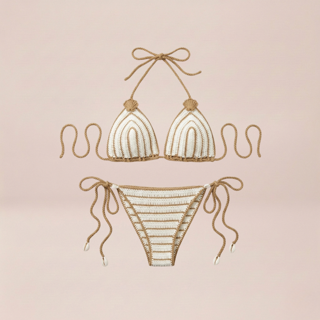 Two-Tone Crochet Bikini