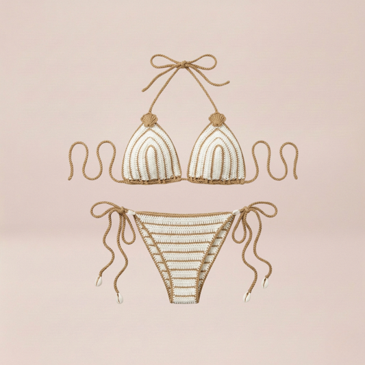 Two-Tone Crochet Bikini