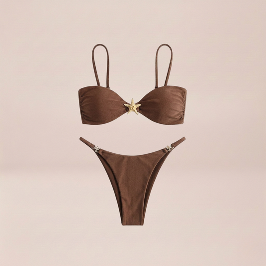 Coffee Brown Underwire Bikini