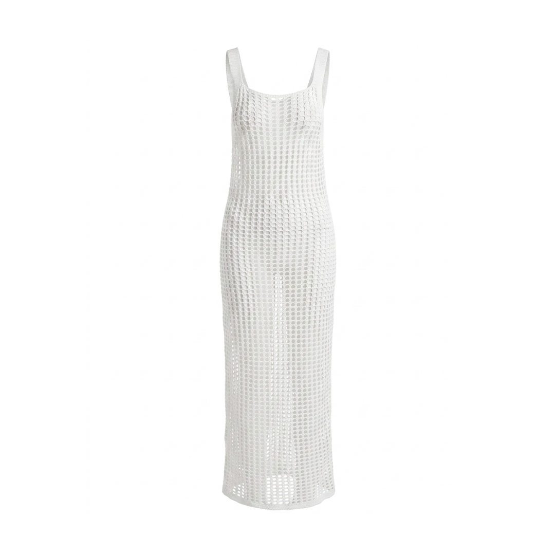 Open-Weave Crochet Maxi Dress
