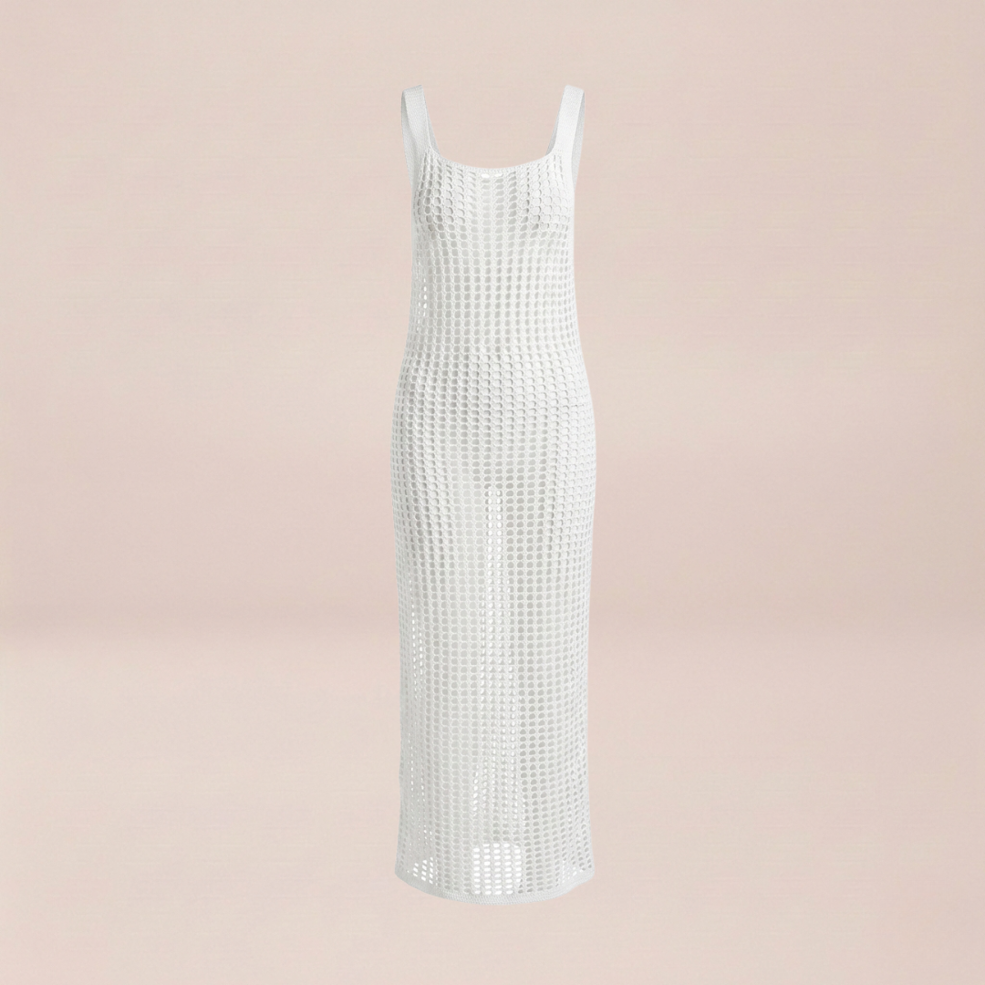 Open-Weave Crochet Maxi Dress