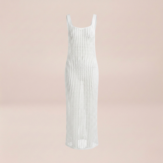 Open-Weave Crochet Maxi Dress