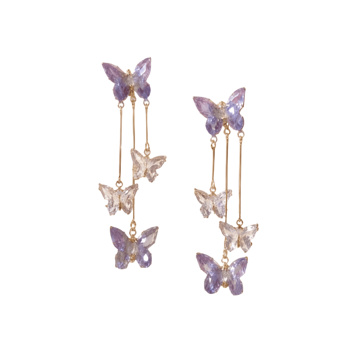 Cascading Butterfly Drop Earrings