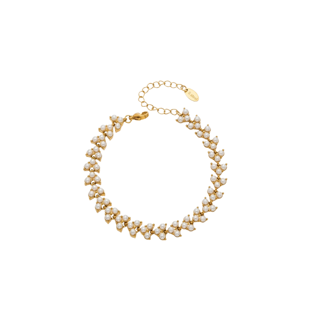 The Gilded Pearl Garland Bracelet