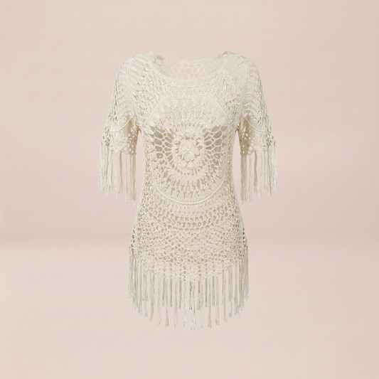 Crochet Fringe Tunic Cover-Up
