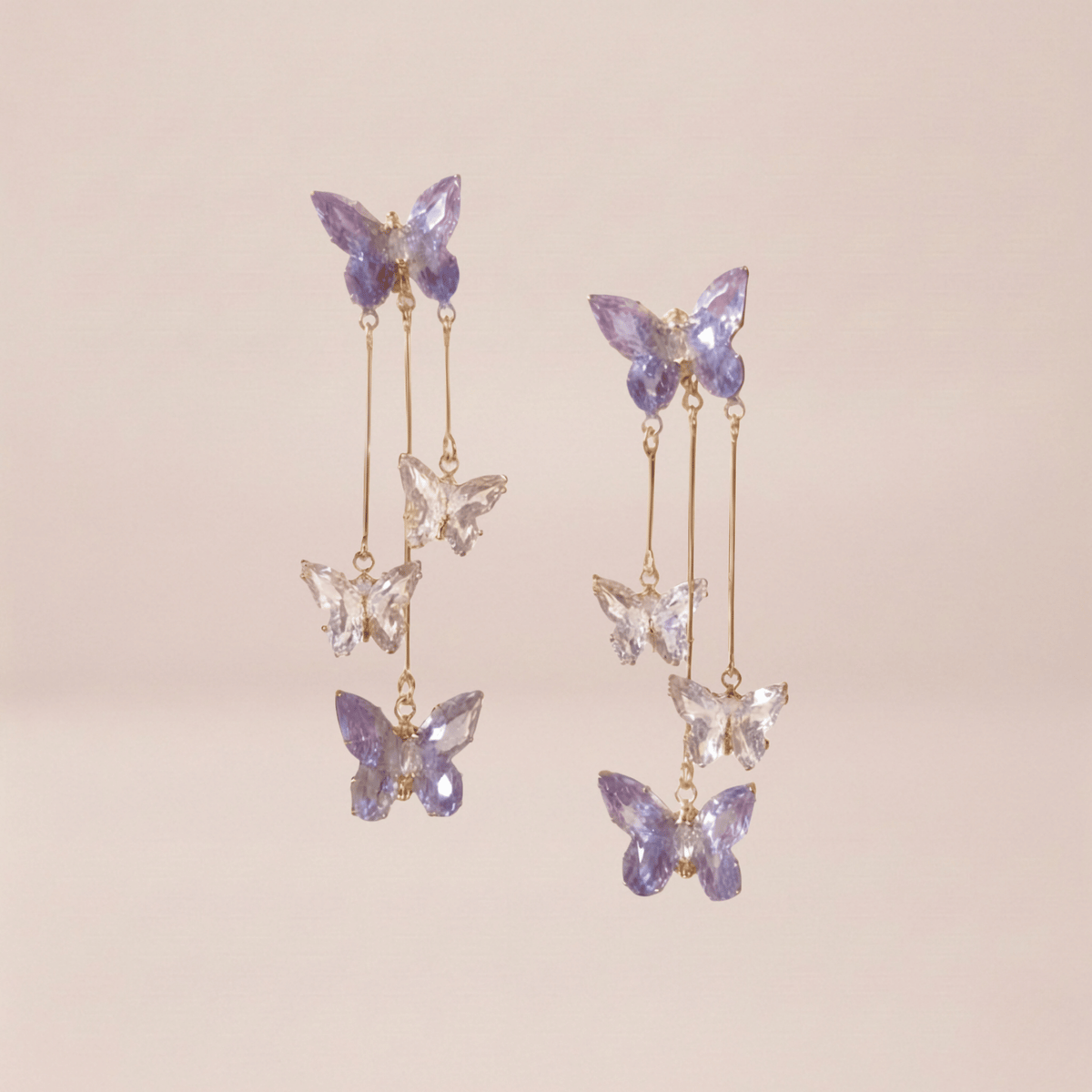 Cascading Butterfly Drop Earrings