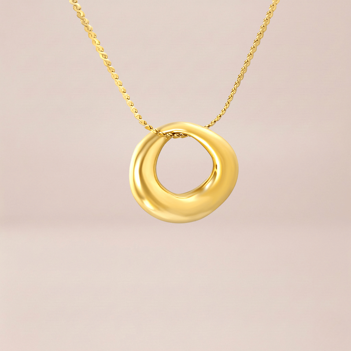 Sculptural Organic Loop Necklace