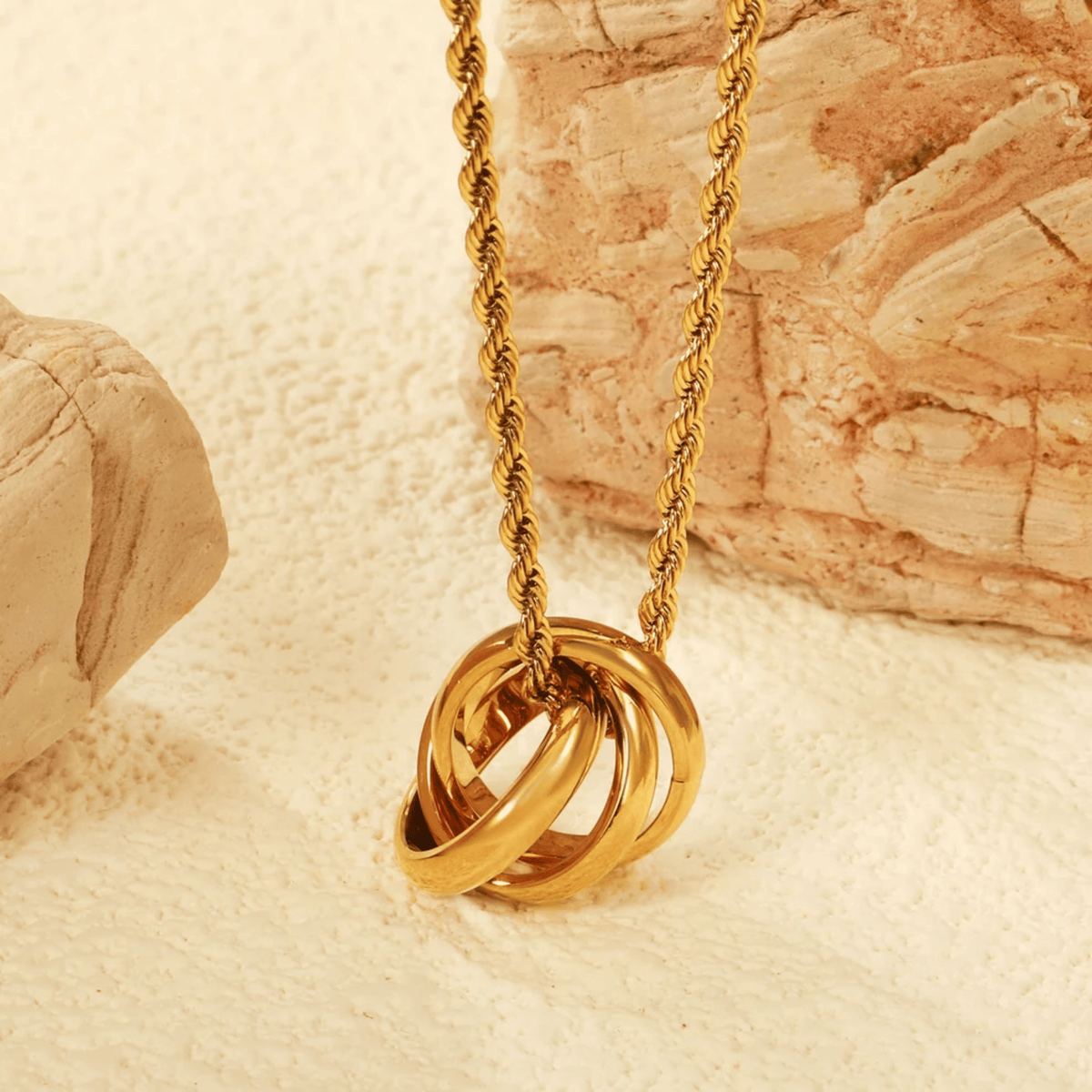 Interlocking Russian Ring Necklace