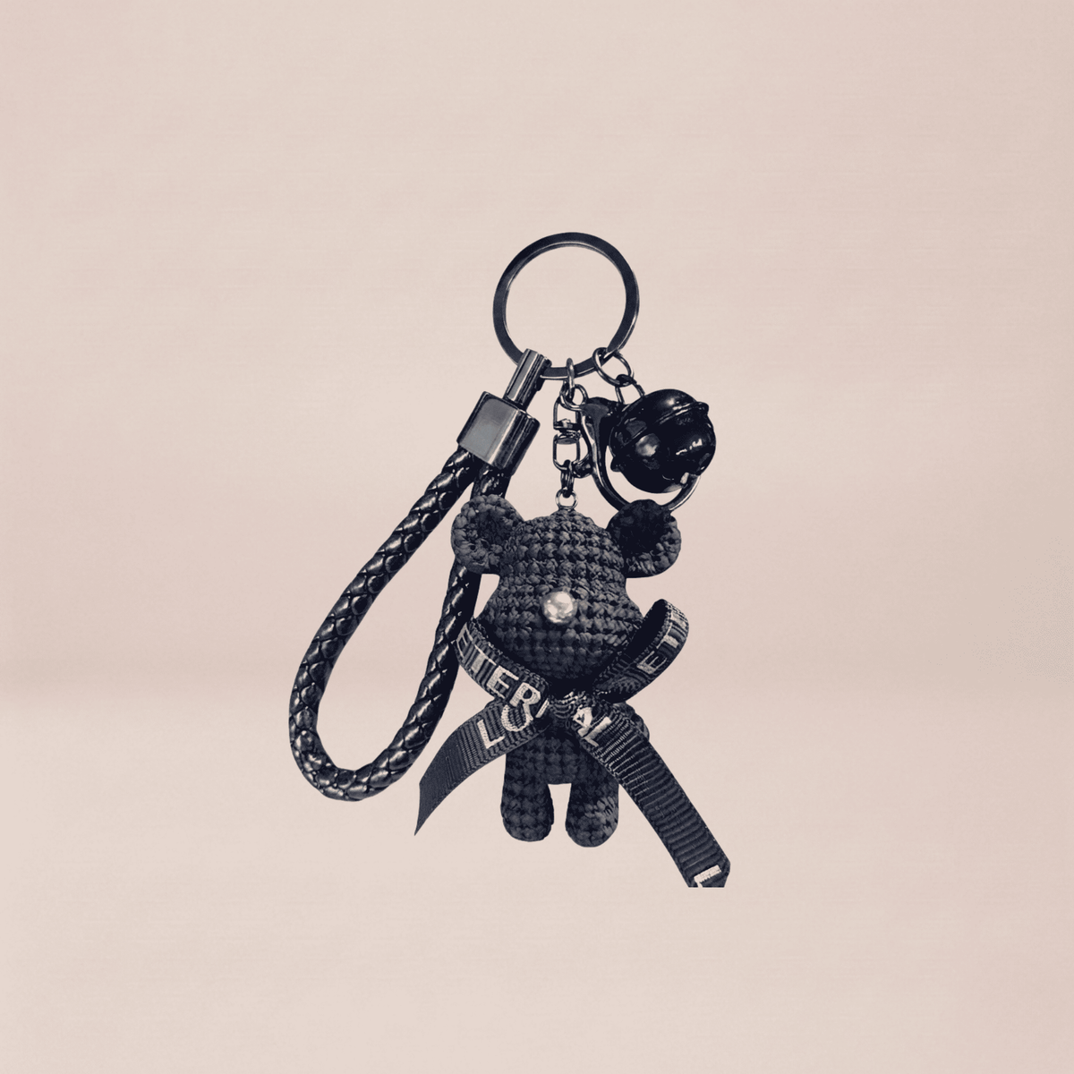 The Crocheted Bear Ribbon Keychain
