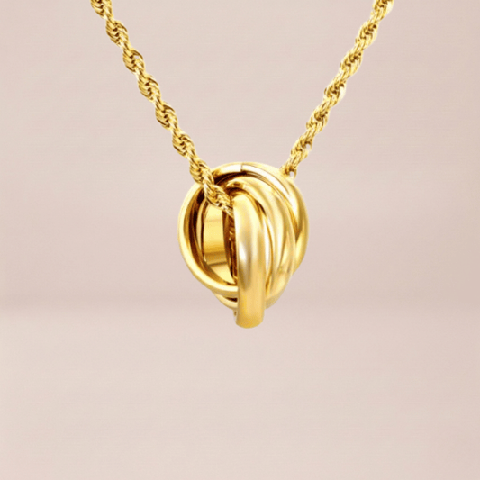 Interlocking Russian Ring Necklace