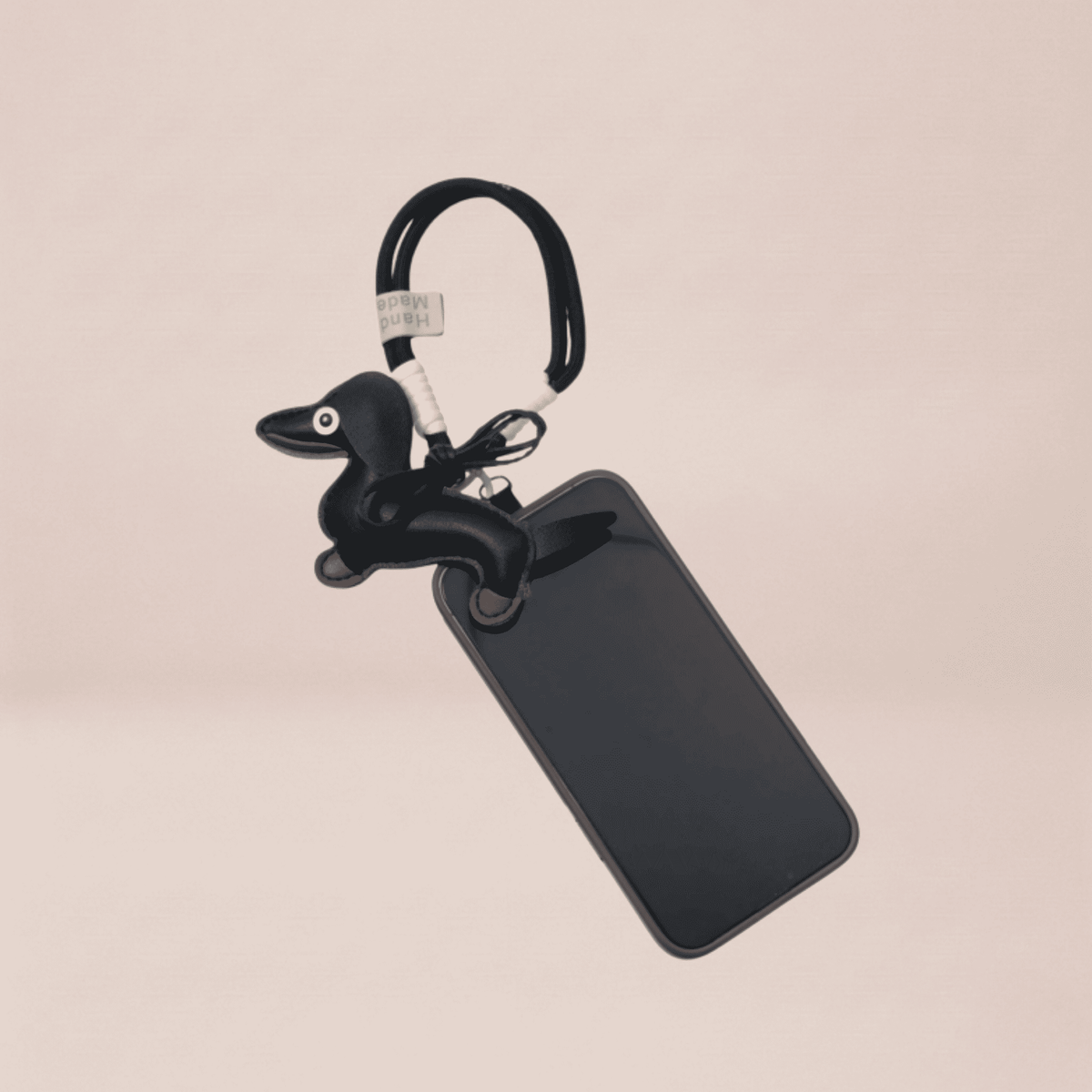 Otto Dachshund Leather Keychain