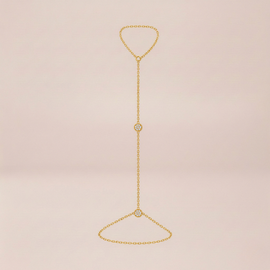 Crystal Station Hand Chain Bracelet