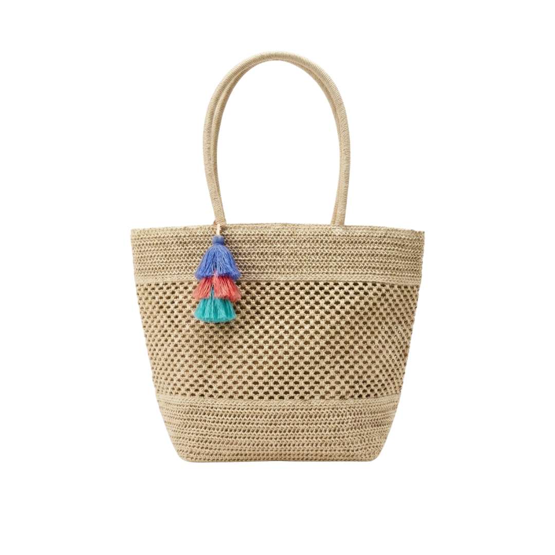 Coastal Breeze Woven Tote Bag