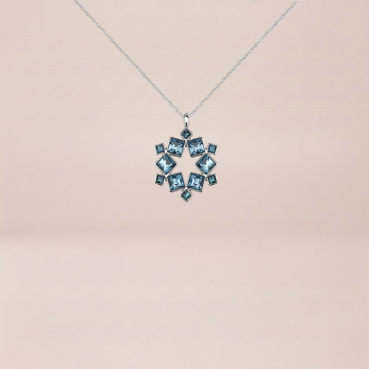 The Arctic Ice Geometric Pendant