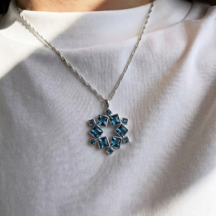 The Arctic Ice Geometric Pendant