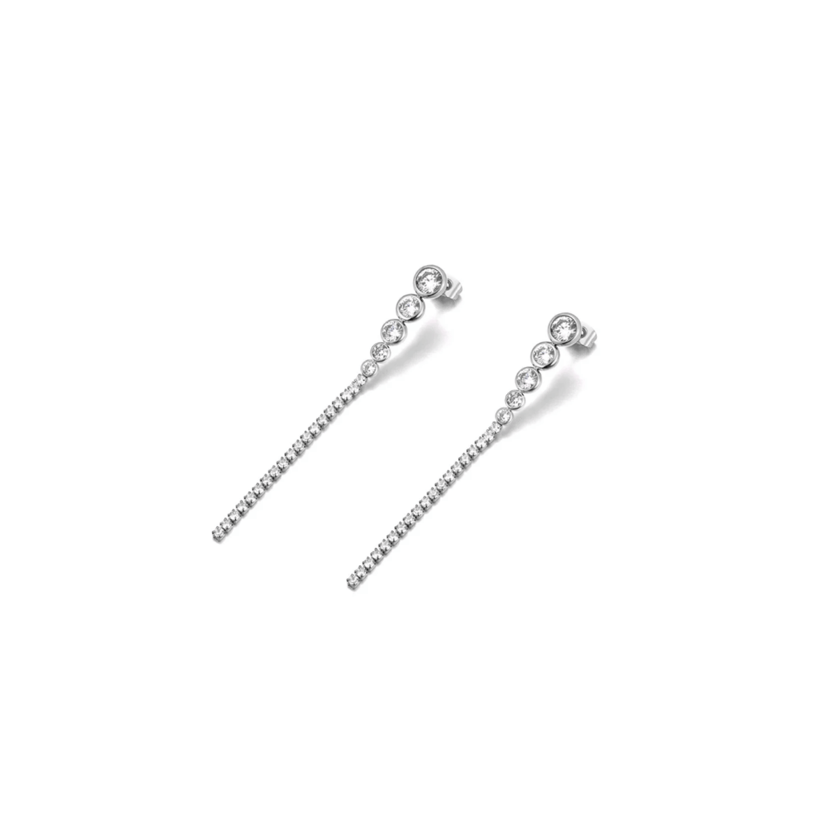 Cascading Crystal Linear Earrings