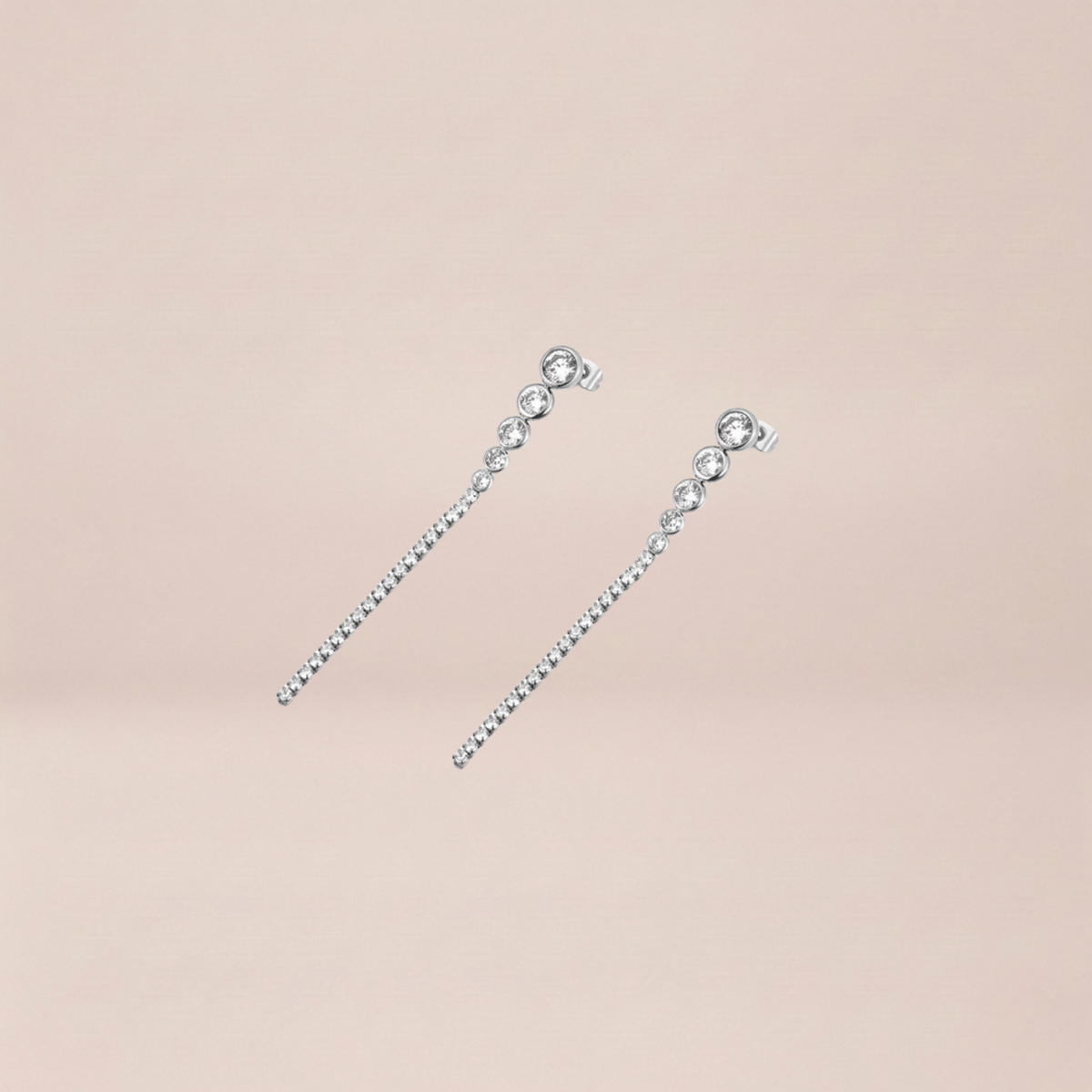 Cascading Crystal Linear Earrings