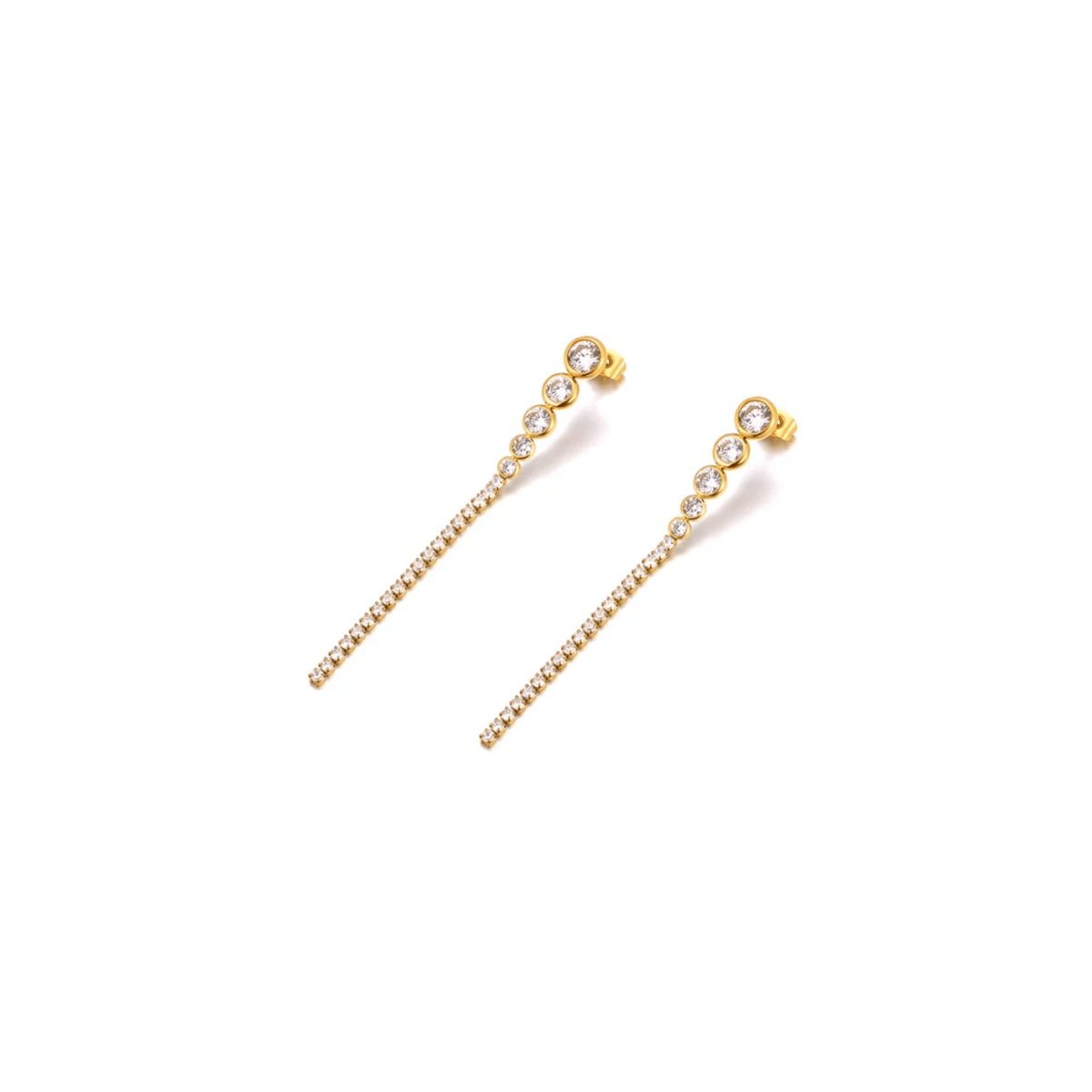 Cascading Crystal Linear Earrings