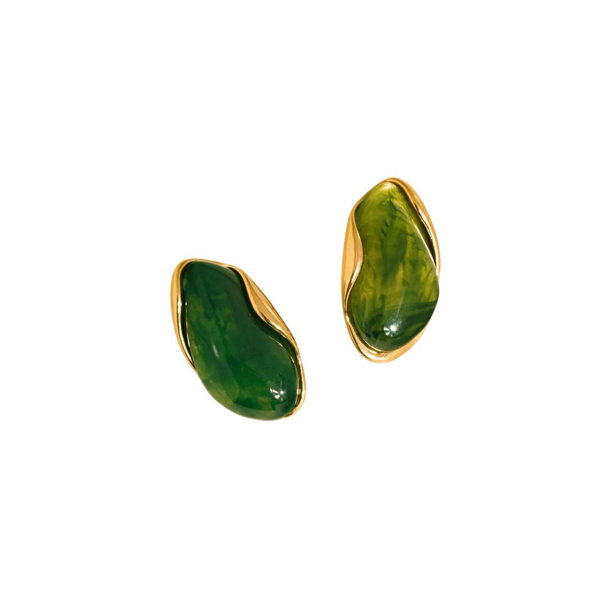 Sculpted Marble Resin Statement Earrings