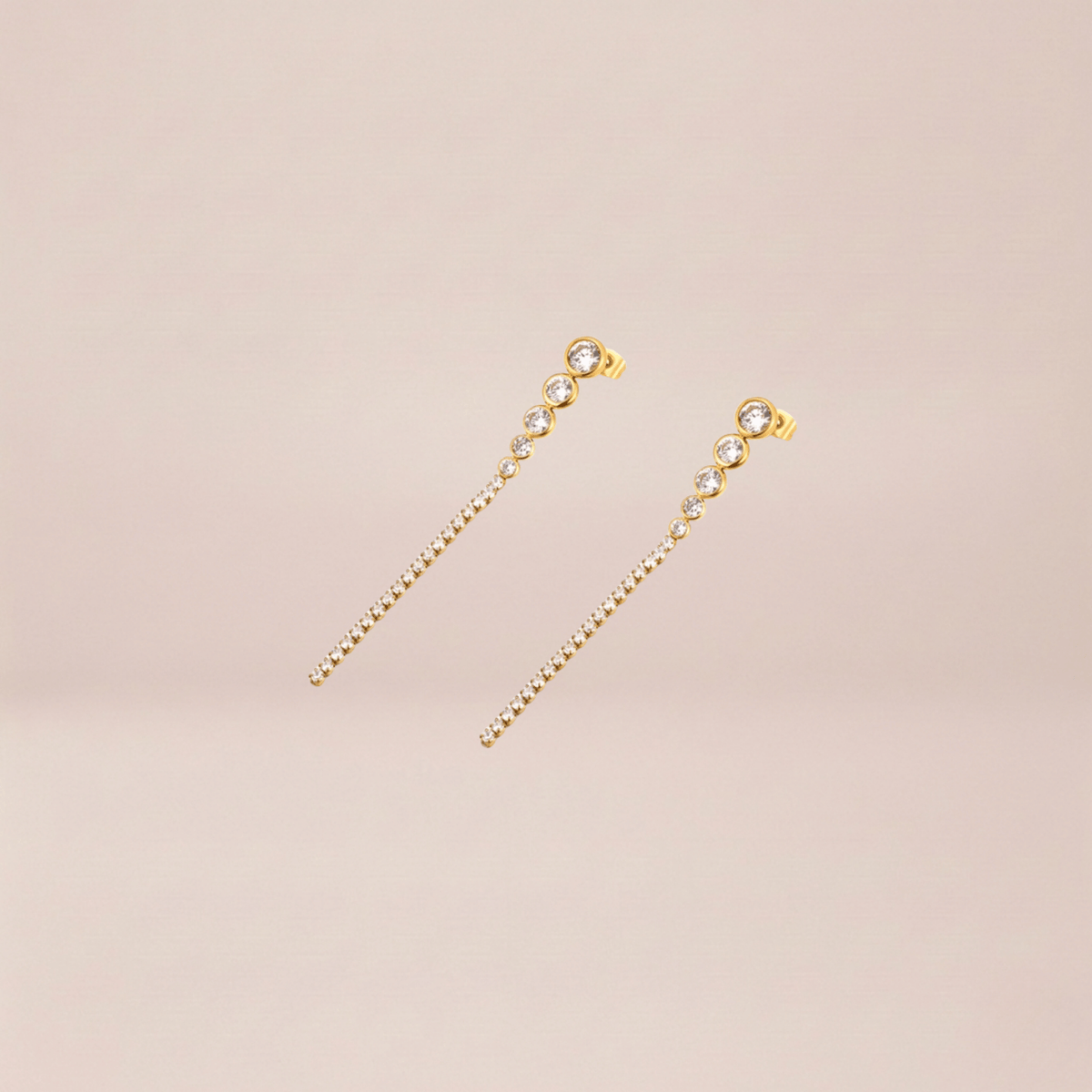 Cascading Crystal Linear Earrings