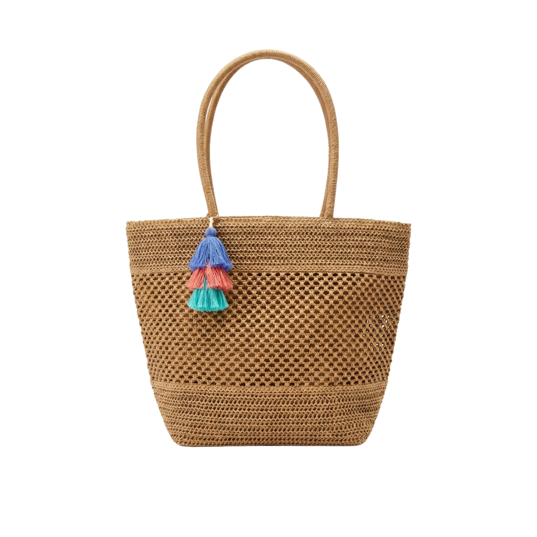 Coastal Breeze Woven Tote Bag