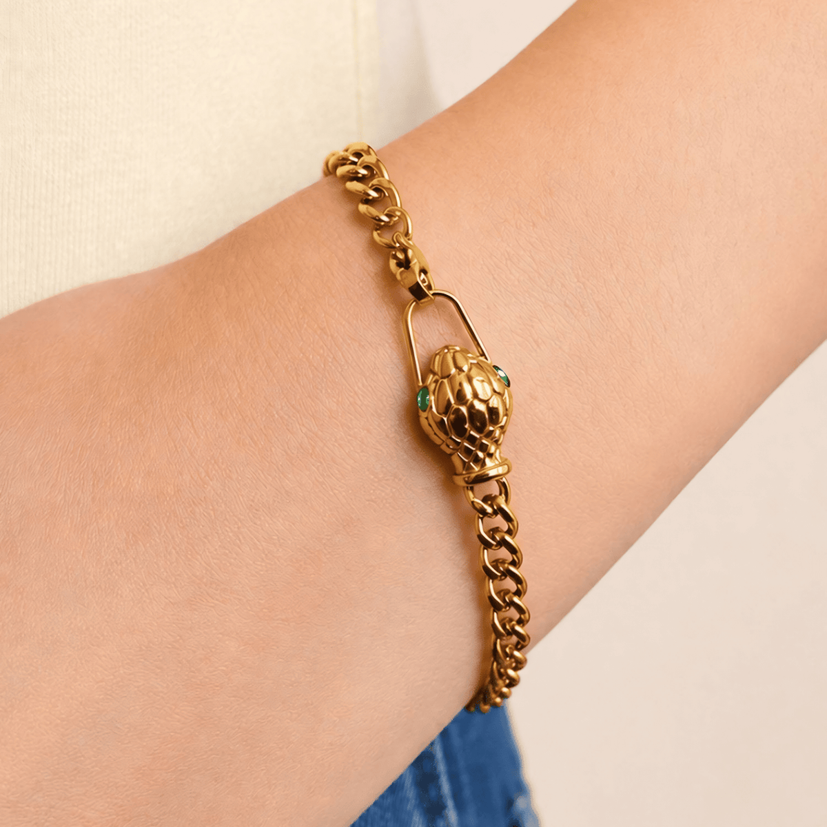 Serpent Link Chain Bracelet