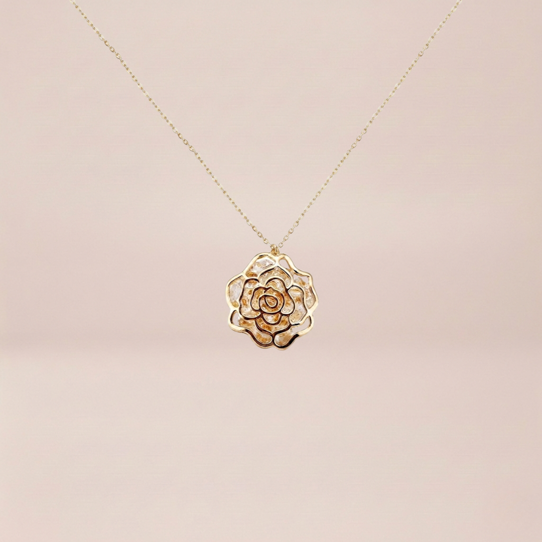 The Golden Rose Bloom Pendant