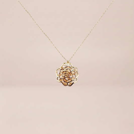 The Golden Rose Bloom Pendant