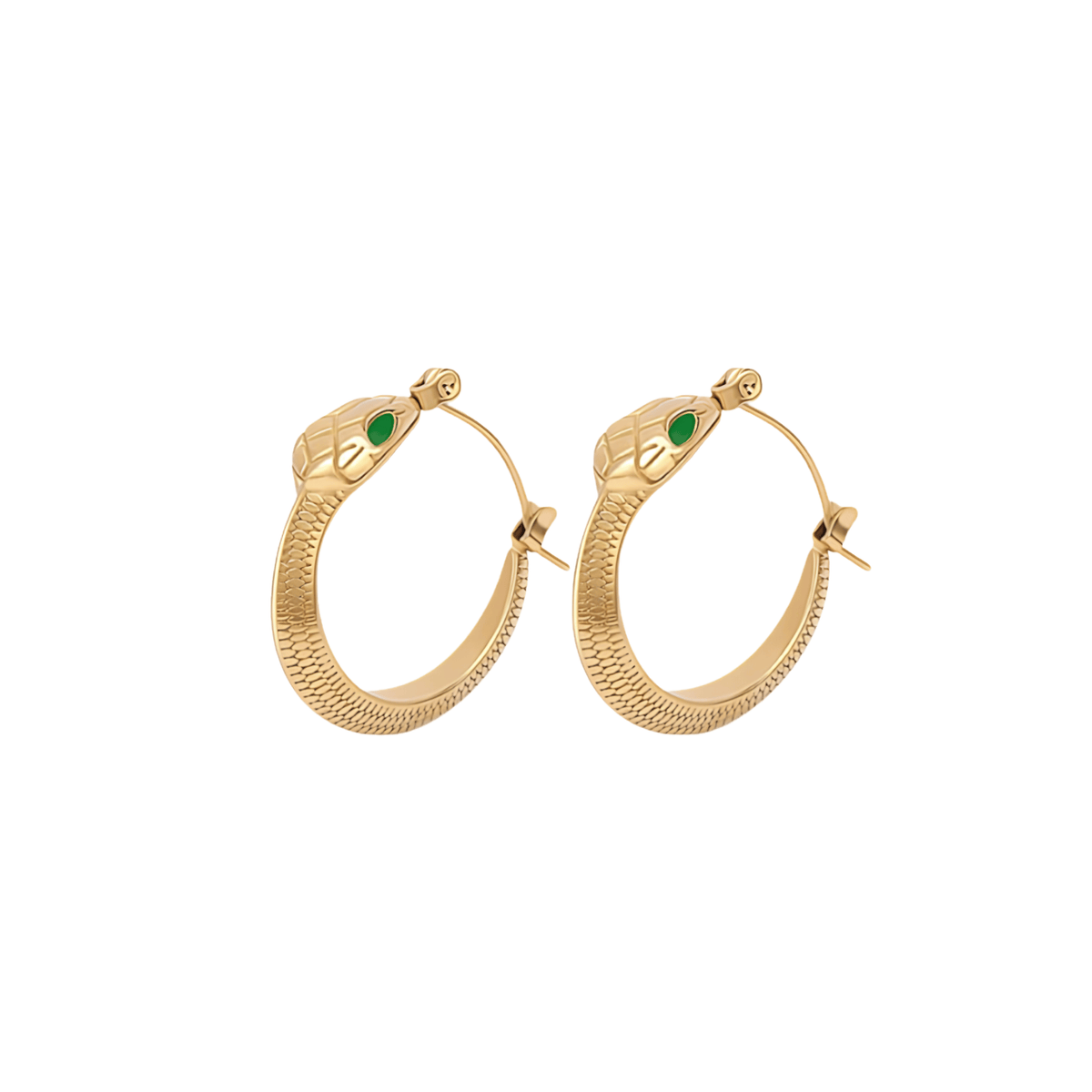 Serpent Scale Hoop Earrings