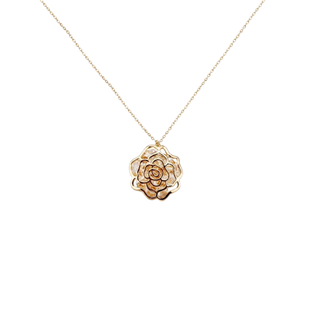 The Golden Rose Bloom Pendant