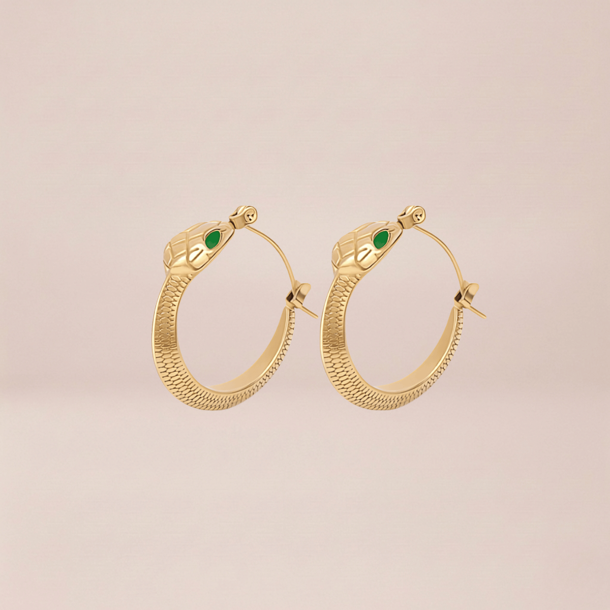 Serpent Scale Hoop Earrings