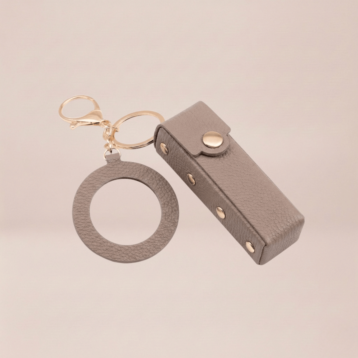The Leather Lipstick Case & Mirror Keychain