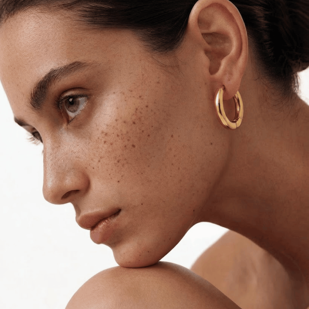Chunky Huggie Hoop Earrings