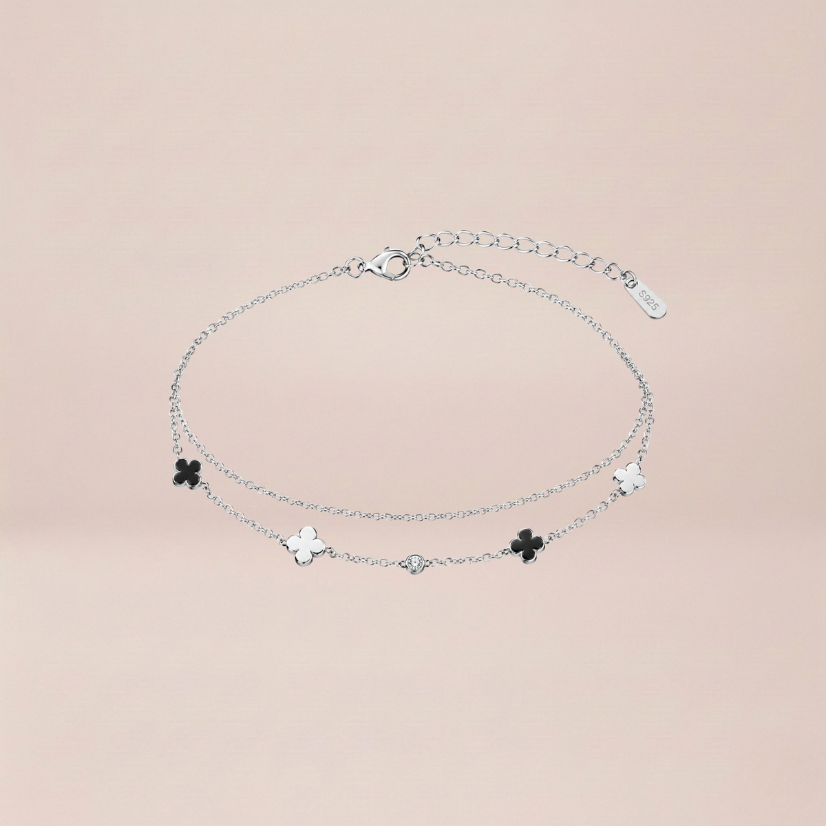 Double-Layer Clover Anklet