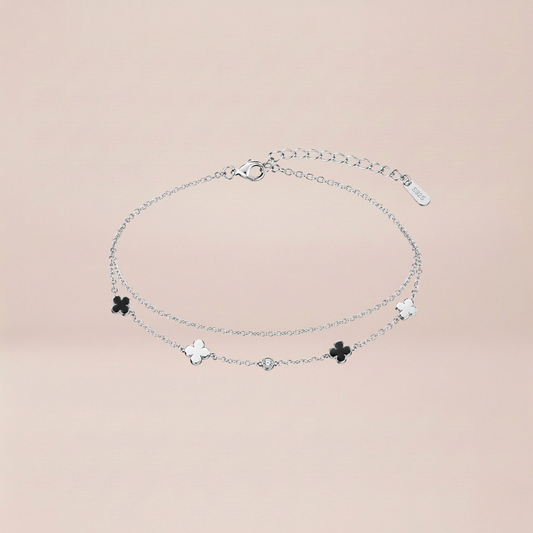 Double-Layer Clover Anklet