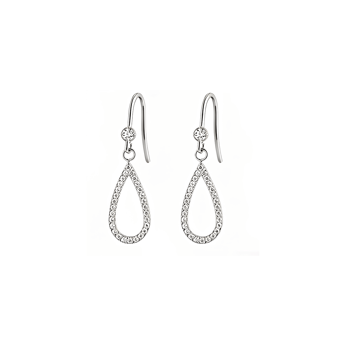 Pavé Teardrop Drop Earrings