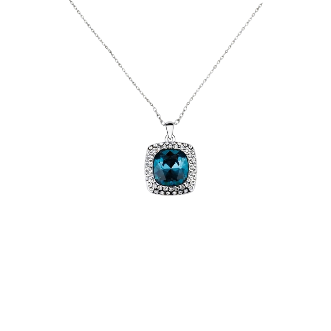 The Cushion-Cut Solitaire Halo Pendant