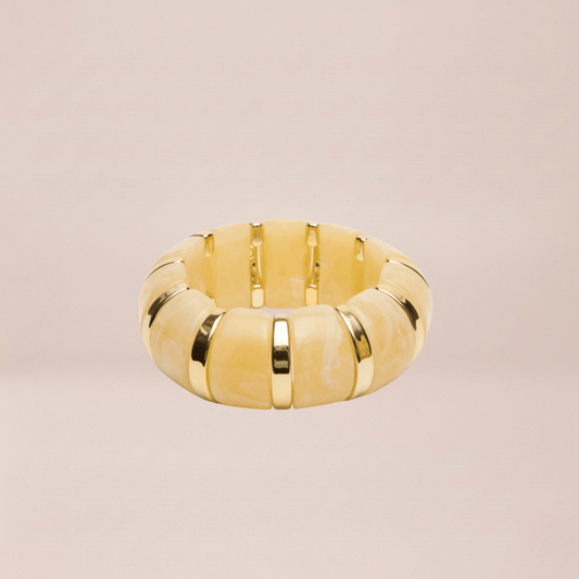 Golden Cream Link Bracelet