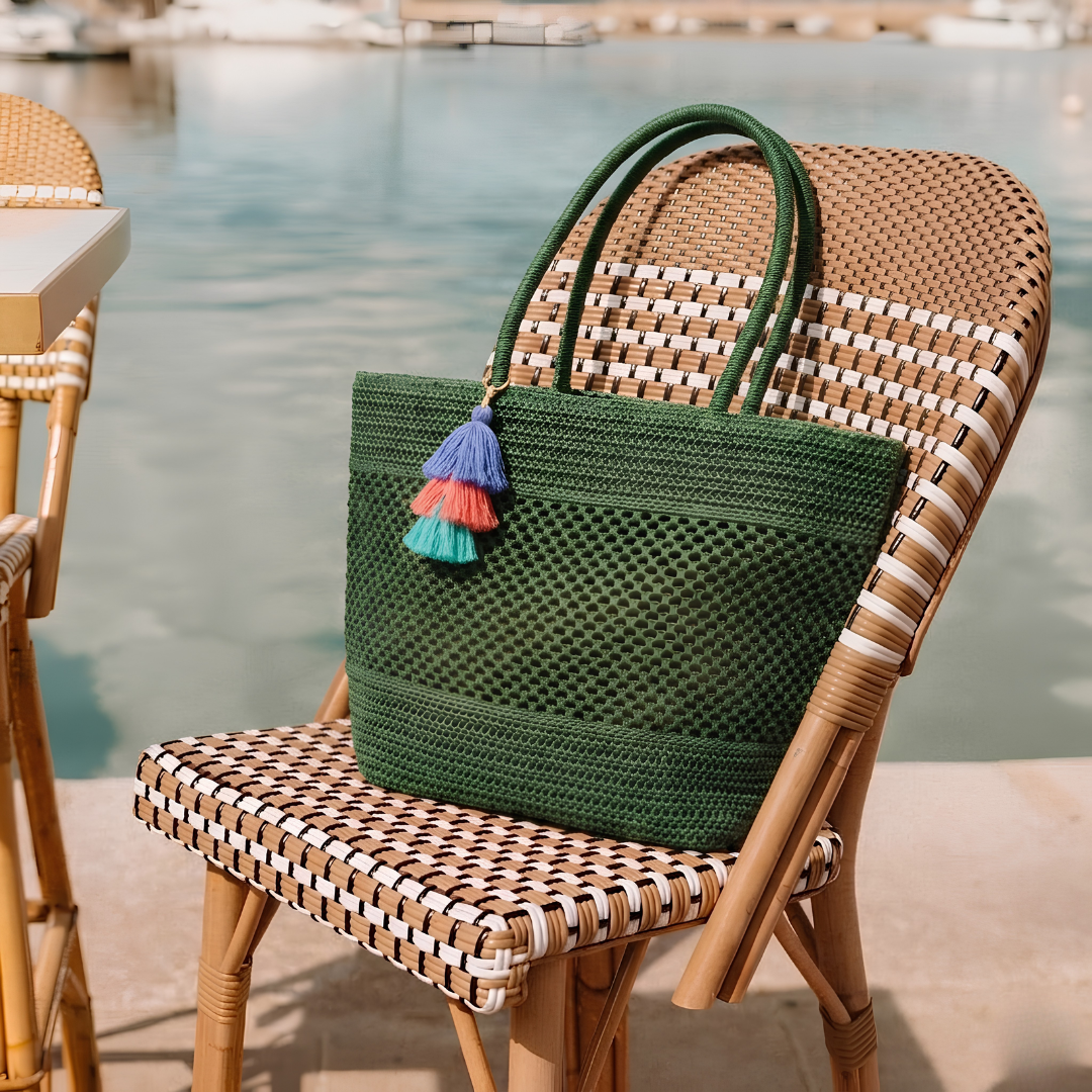 Coastal Breeze Woven Tote Bag