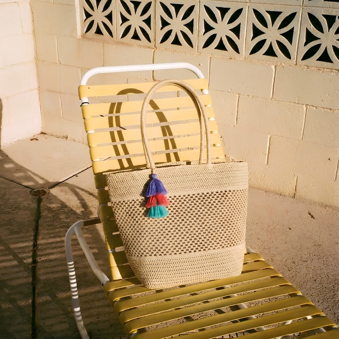 Coastal Breeze Woven Tote Bag