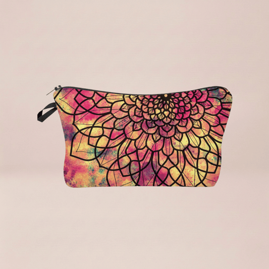 Sunset Mandala Cosmetic Pouch