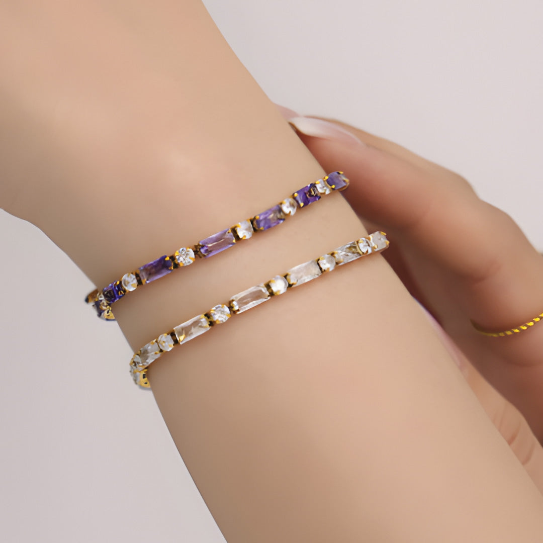 Amethyst Glow Tennis Bracelet