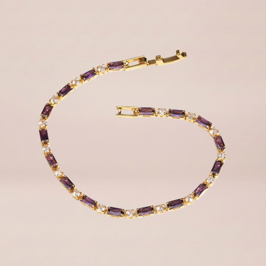 Amethyst Glow Tennis Bracelet
