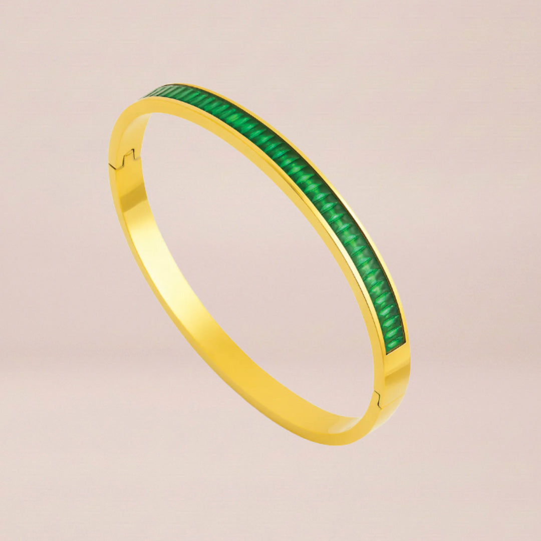 The Emerald Channel Bangle