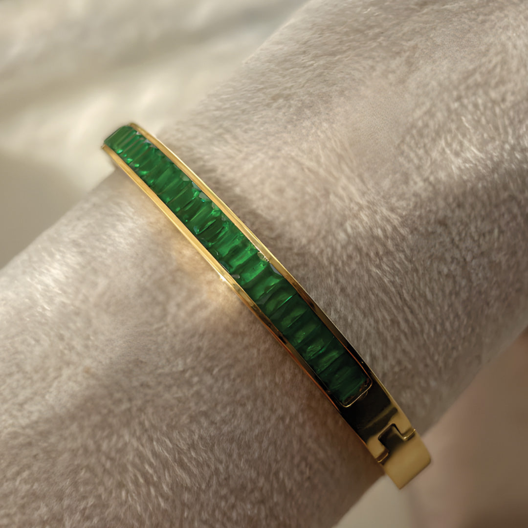The Emerald Channel Bangle